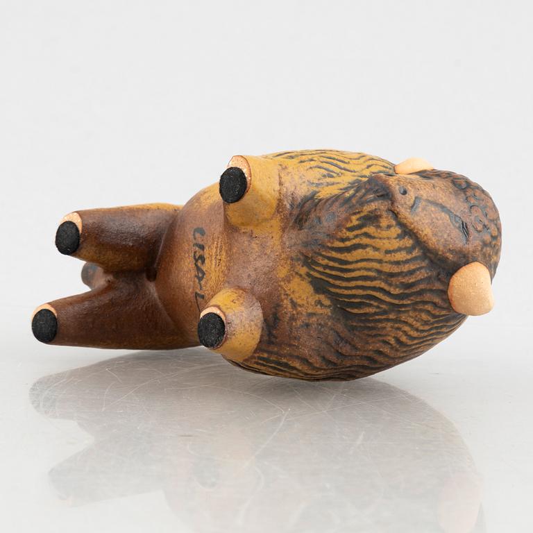 Lisa Larson, figurines, a set of four stoneware figurines including 'Lejon mini' from the series 'Afrika', Gustavsberg.