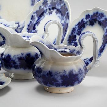 77 pieces of earthenware tableware by Arthur Percy for Gustavsberg, model "Vinranka", first half of the 20th century.