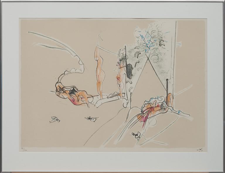 ROBERTO MATTA, färglitografi. Signerad och numrerad 96/100.
