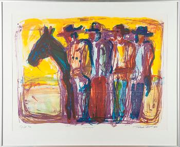 TUOMO SAALI, serigrafi, signerad och daterad -83, numrerad t.p.l'a 6/10.