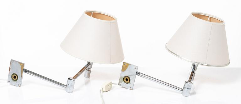 A pair of wall lamps, Blond Belysning, Värnamo.