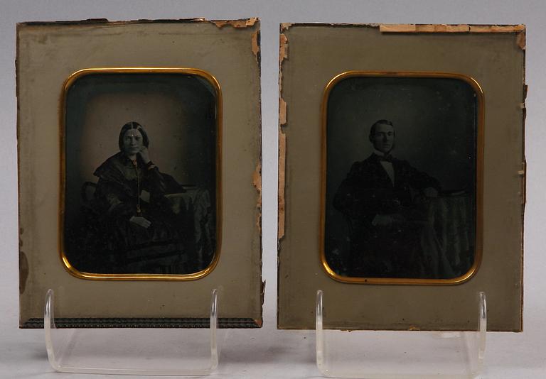 DAGUERROTYPER, 2 st. 1800-tal.