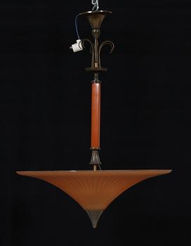 TAKLAMPA, 1930/40-tal. Möjligen Simon Gate, Orrefors.
