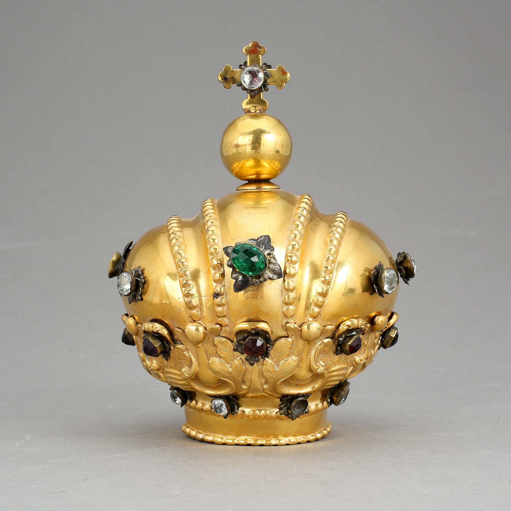 HELGONKRONA, mässing. 1800-tal.