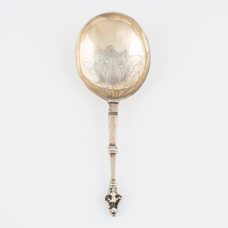 A Swedish Silver Spoon, mark of Henrik Nourin, Norrköping 1742.