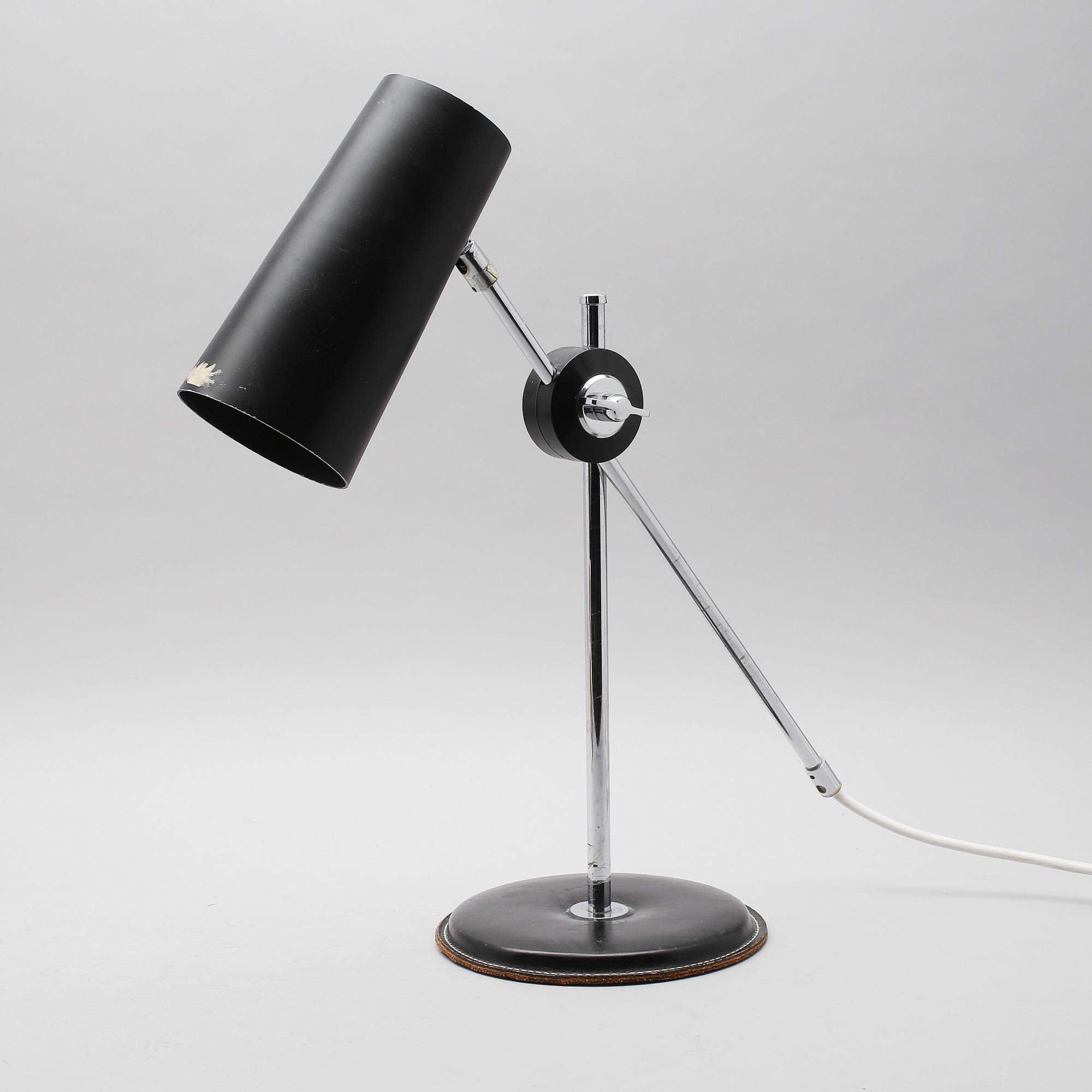 BORDSLAMPA, 1900-talets andra hälft.