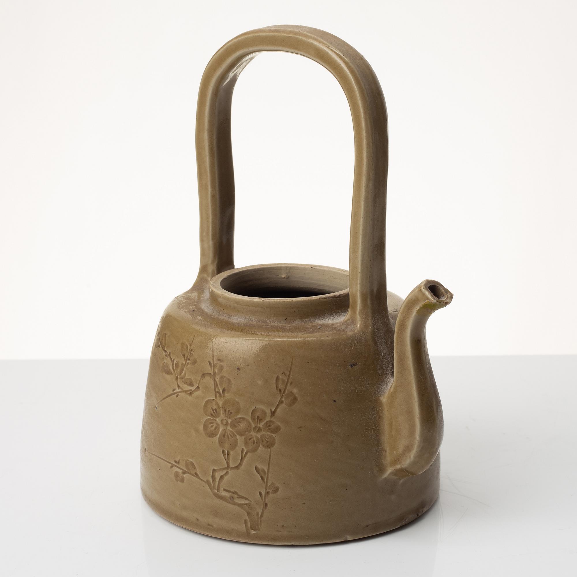 Tekanna, glaserat stengods, Kina, 1600-tal.