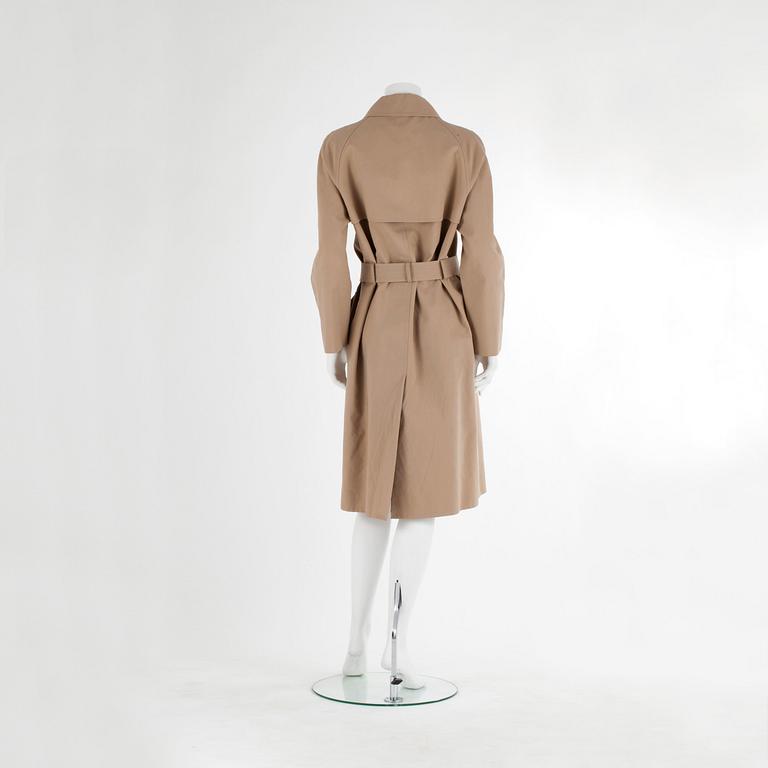 CELINE,  a beige cotton blend trench coat, french size 40.