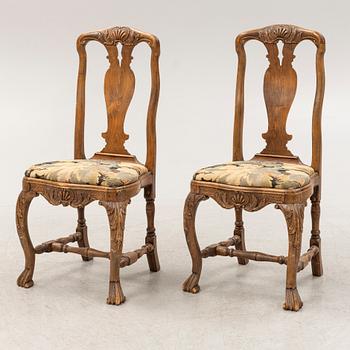 A pair of Rococo chairs, second half of the 18th century.