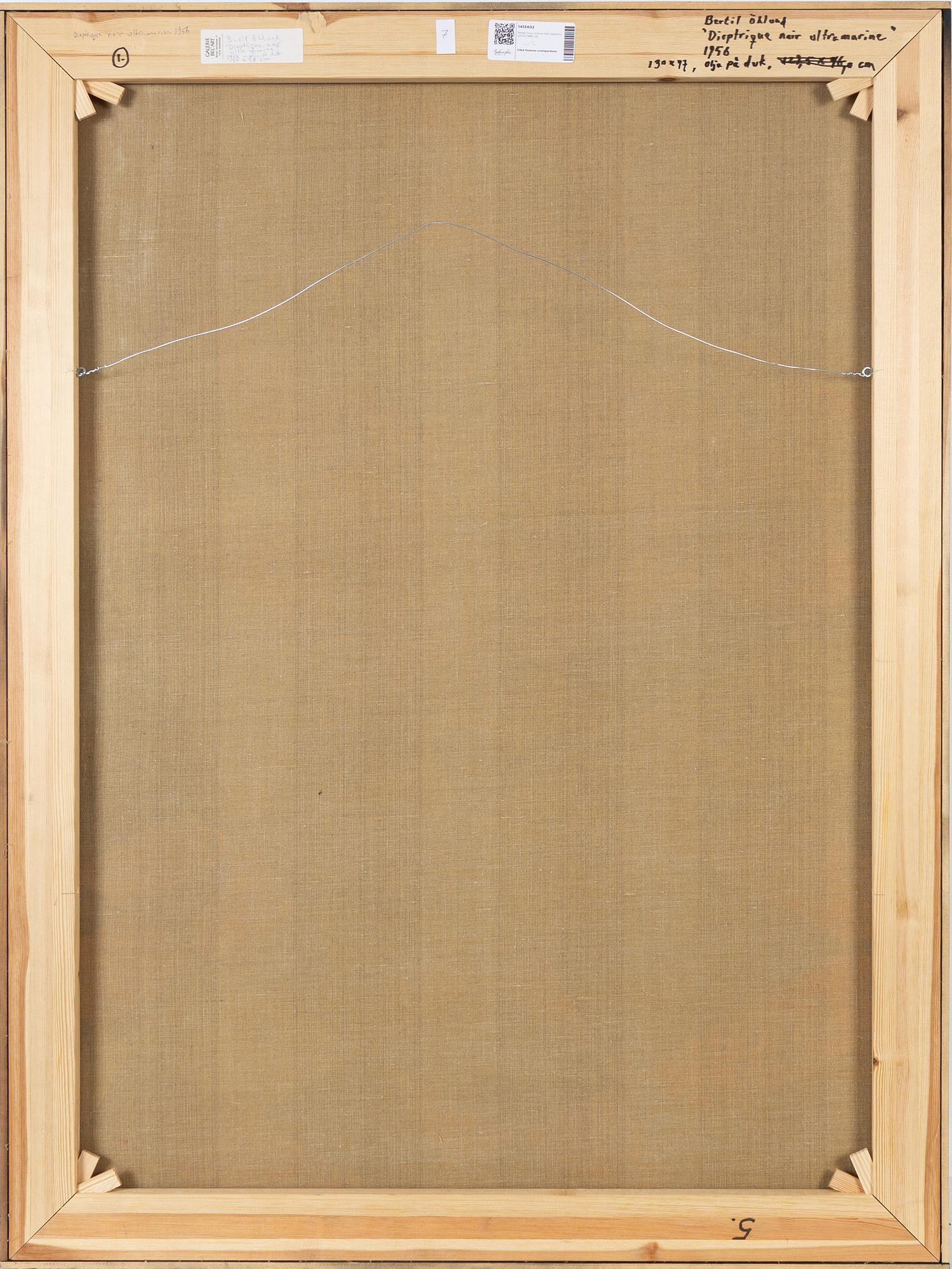 Bertil Öhlund, oil on canvas, signed, executed in 1956.