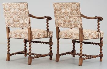 MATSALSGRUPP, 9 delar, barockstil, 1900-talets första hälft/mitt.