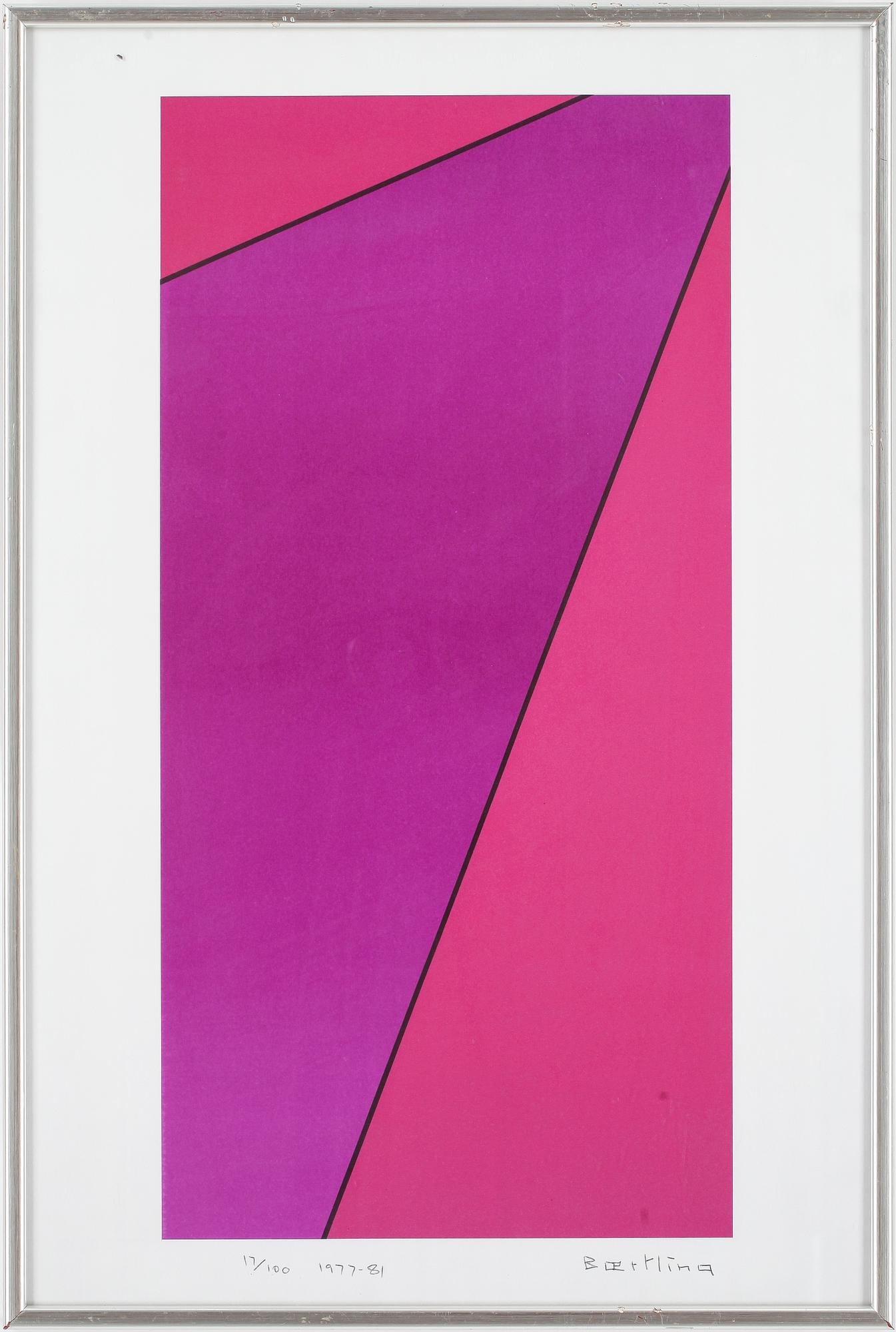 OLLE BAERTLING, färgserigrafi, signerad och numrerad 17/100.