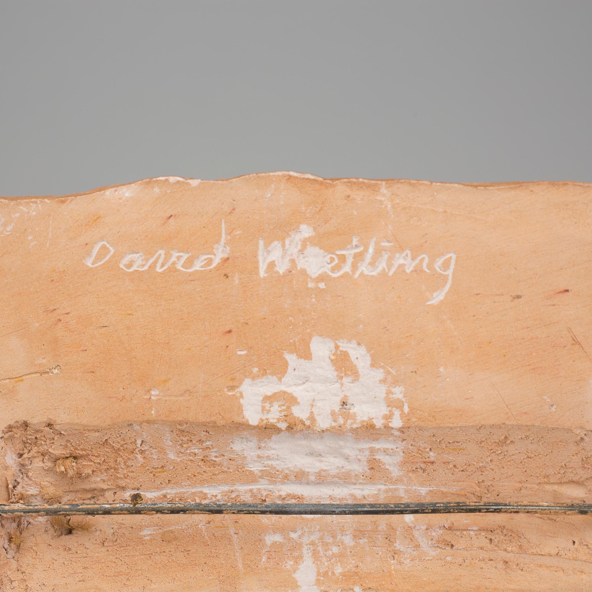 DAVID WRETLING, skulpturer 2 st och väggrelief. Signerade.