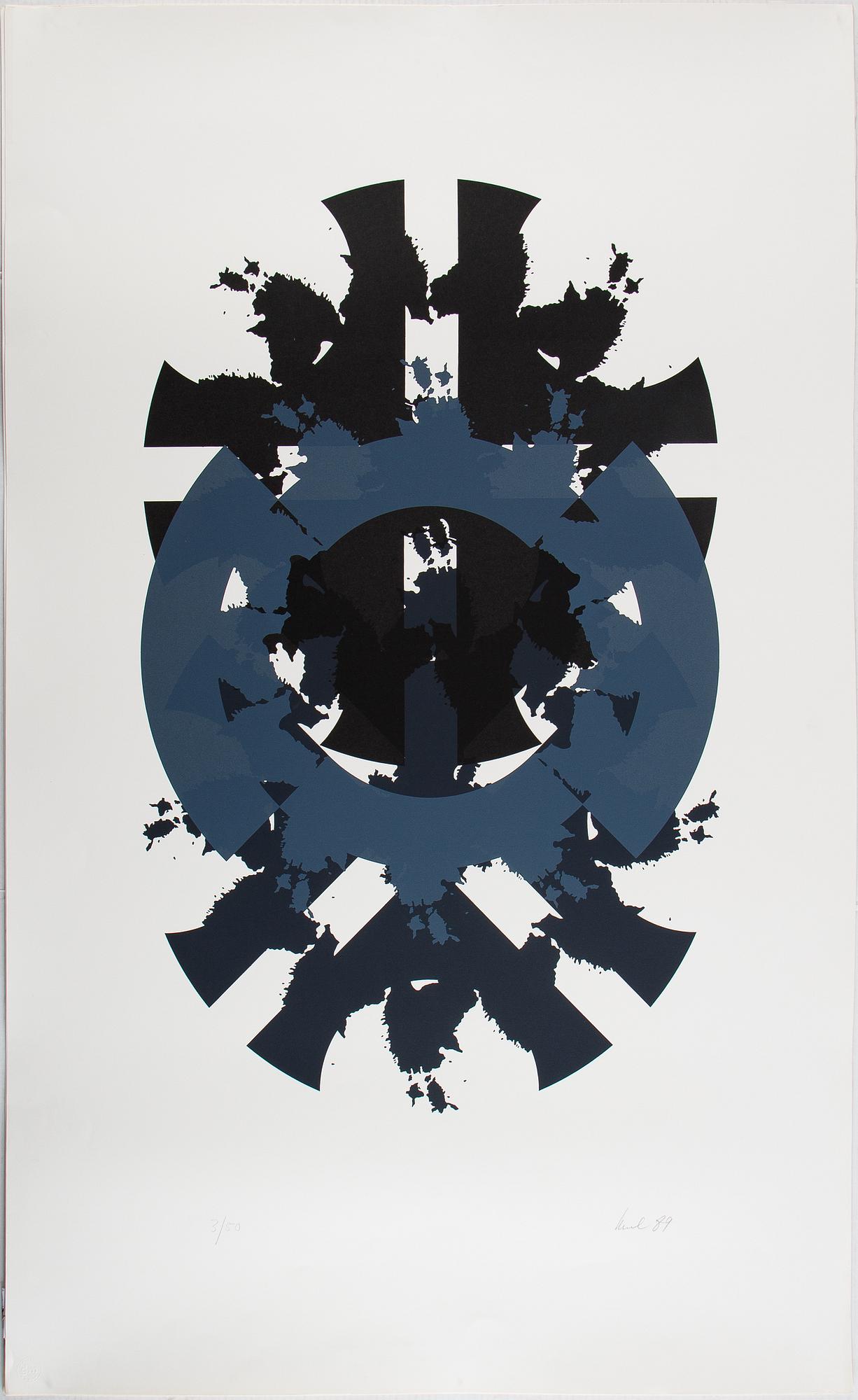 Raul Meel, silkscreen in colours, 1989, signed 3/50.