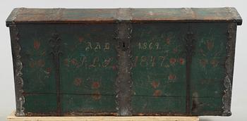 KISTA, allmoge, Skåne, bär datering 1847 samt 1869.