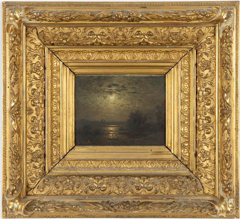 Louis Douzette, Moonlight landscape.