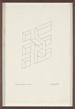 Oscar Reutersvärd, indian ink on paper, signed.