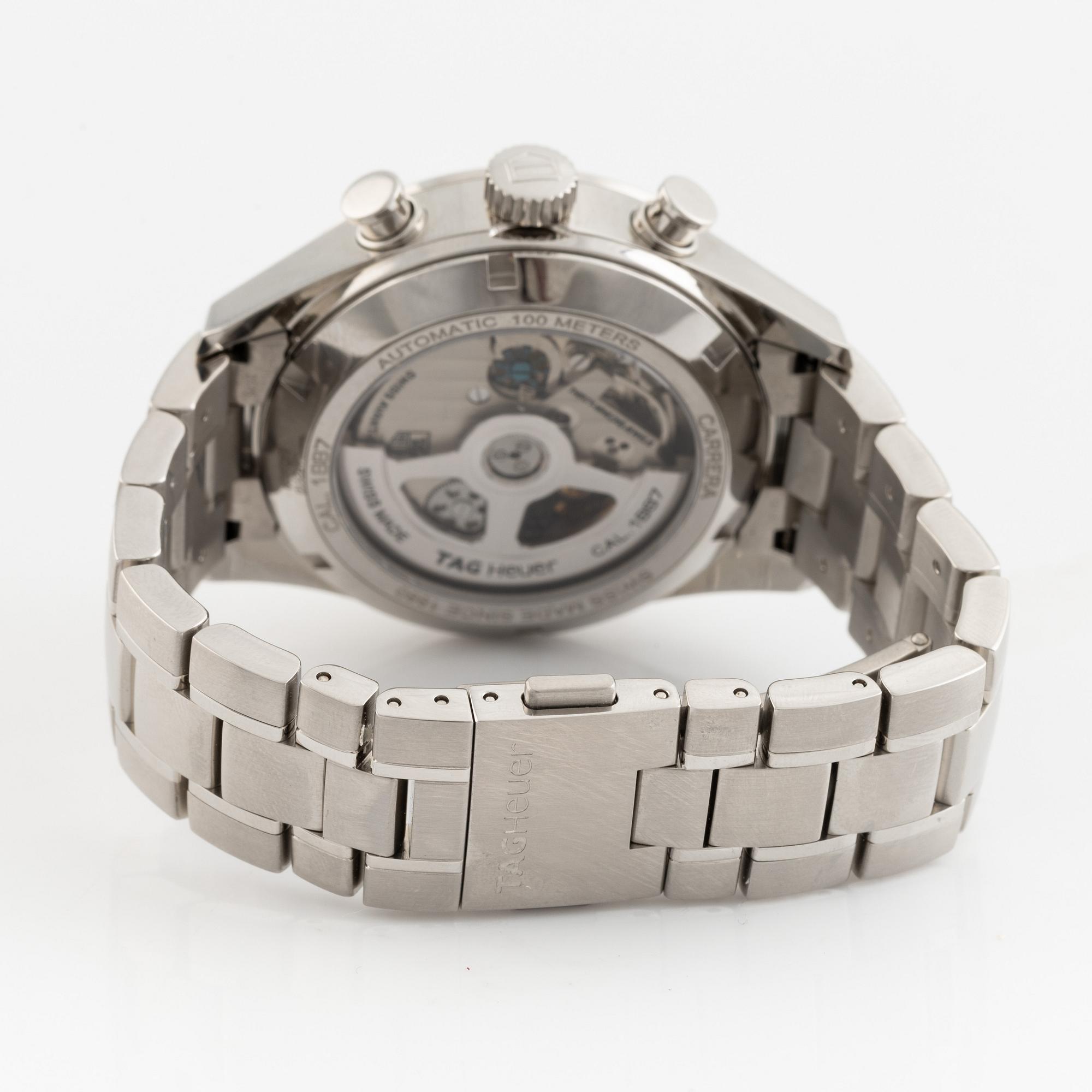 Tag Heuer, Carrera, armbandsur, kronograf, 43 mm.