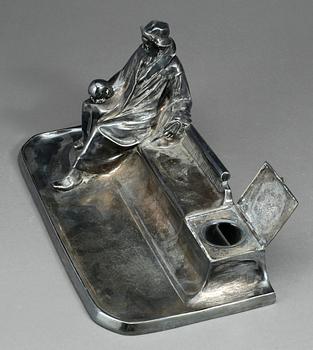 SKRIVSTÄLL, vitmetall, 1900-tal.
