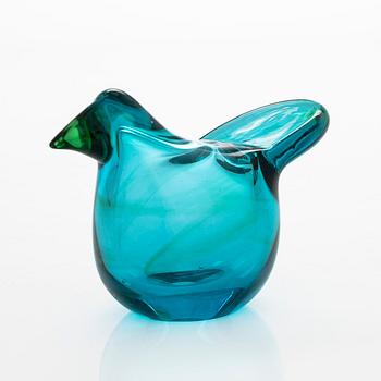 Oiva Toikka, Glass bird, "Flycatcher" signed Oiva Toikka Nuutajärvi Notsjö.