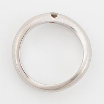 Platinum and brilliant cut diamond ring.