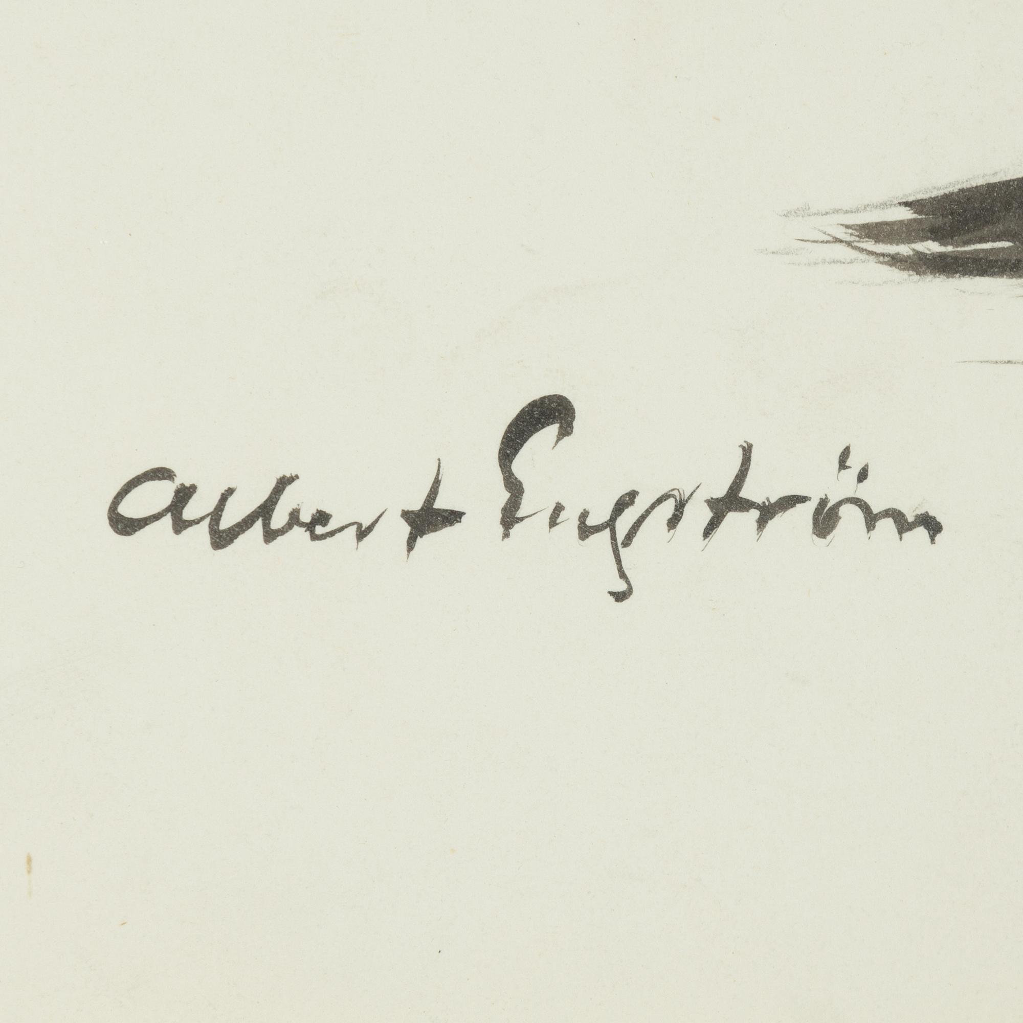 Albert Engström, tusch, signerad.