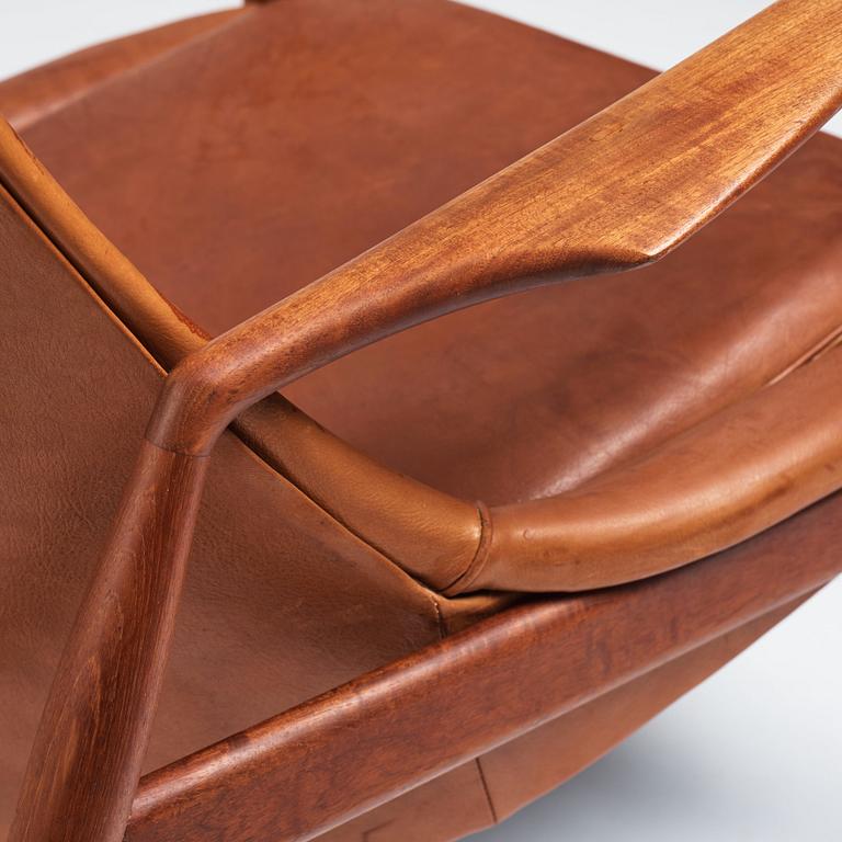 Ib Kofod-Larsen, a highback teak "Sälen" easy chair, for Olof Persson Fåtöljindustri (OPE), Sweden 1950-60's.