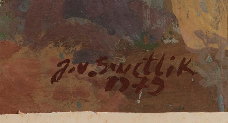 GEORGES VON SWETLIK, egg-oil tempera on paper, signed and dated -79.