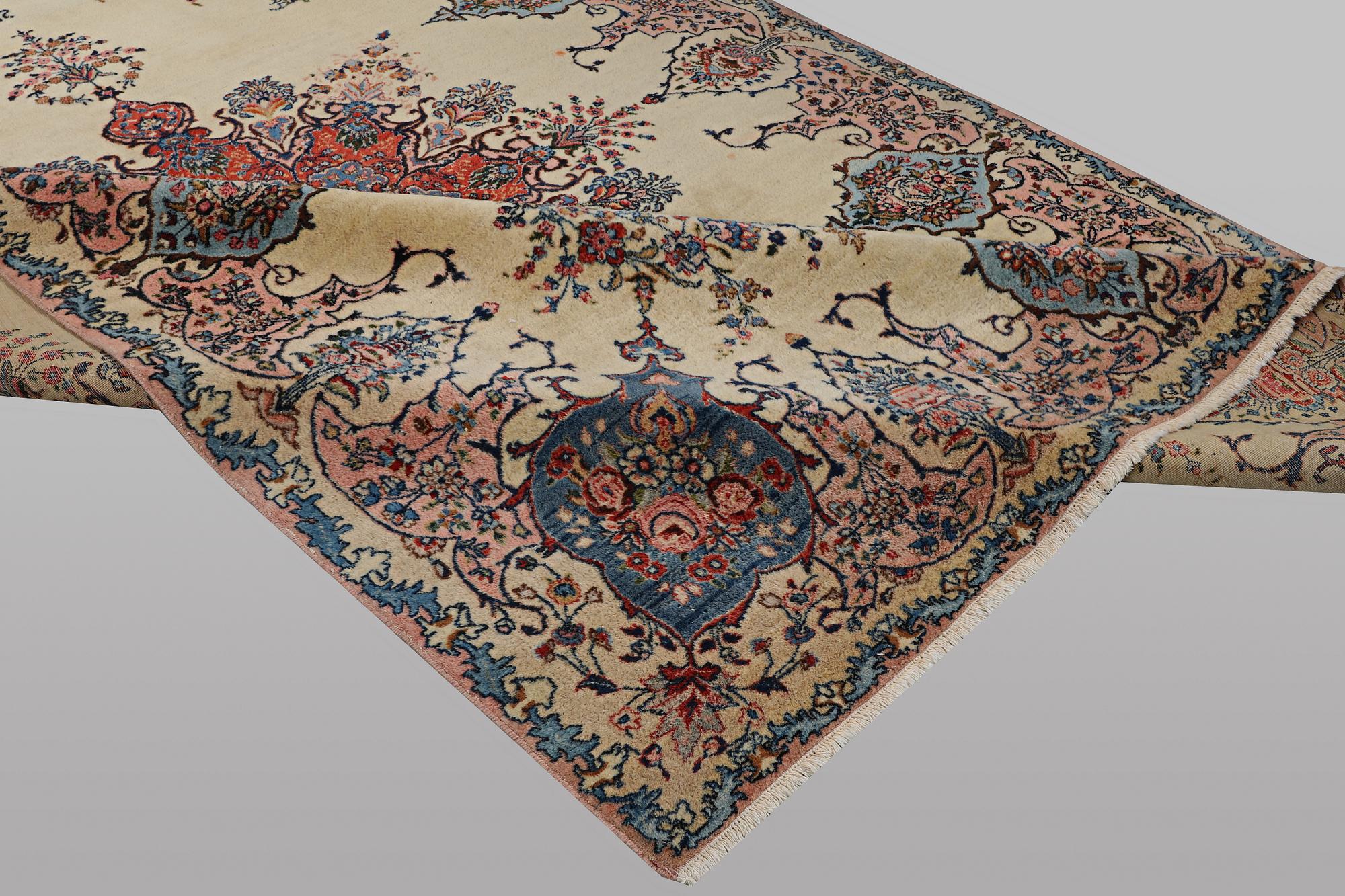 A carpet, old Kerman, ca 370 x 270 cm.