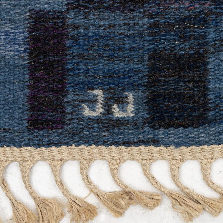 Judith Johansson, a carpet, 'Spise hall', flat weave, c. 283 x 199 cm, signed JJ.