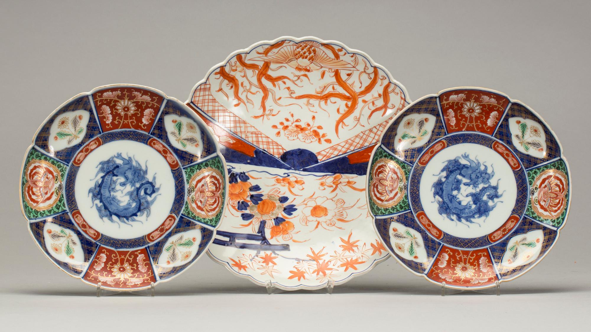 FAT, 3 st, porslin, Kina 1800-tal.