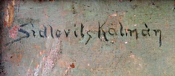 SIDLOVITZ KALMAN, olja på pannå, sign.