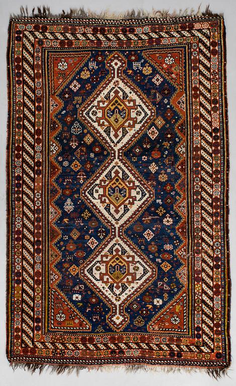 Matta, antik Qashqai, Södra Persien,, ca 201 x 130 cm.