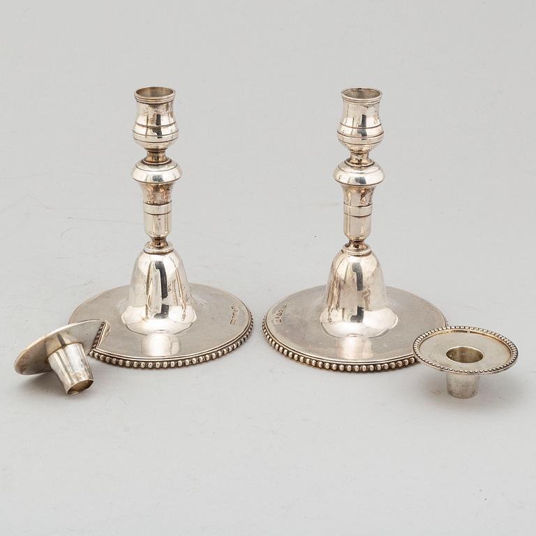 BO GEORG PERSSON, a pair of silver candlesticks, Västerås 1949.