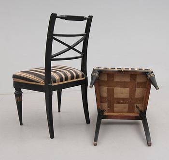 STOLAR, 1 par, empire, 1800-talets första hälft.