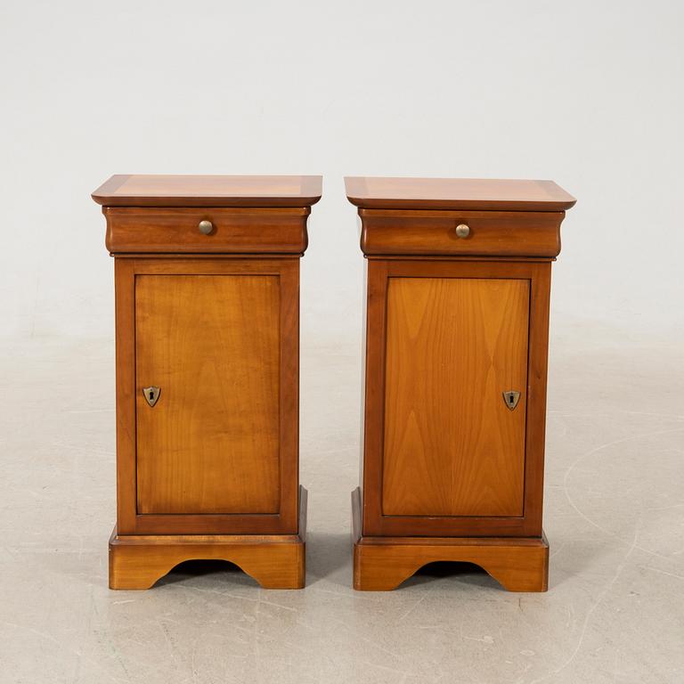 Bedside tables, a pair, Grange, France, late 20th century.