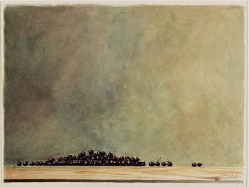 Philip von Schantz, watercolour on paper, signed with pencil and dated -80.