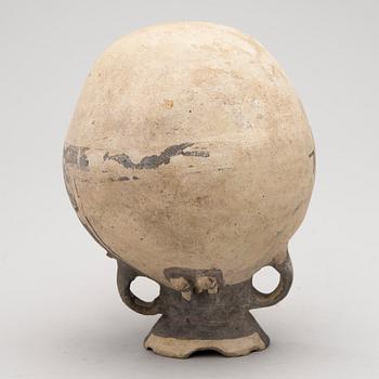 An earthenware 1200-1450 AD Central Peru pot. Chancay culture.