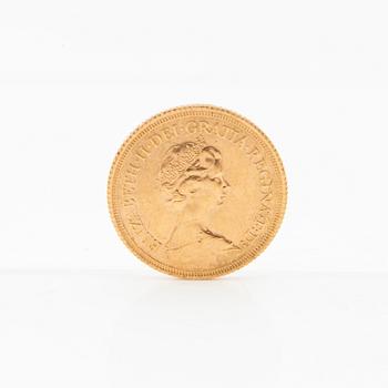 Guldmynt Sovereign Storbritannien 1979 Elizabeth II.