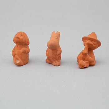 SIGNE HAMMARSTEN-JANSSON, 3 ceramic moomin figurines.