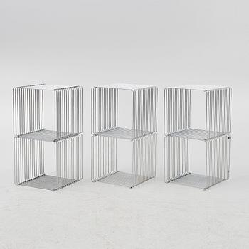 Verner Panton, "Wire cube", set of 6, from the Pantonova series, for Fritz Hansen.