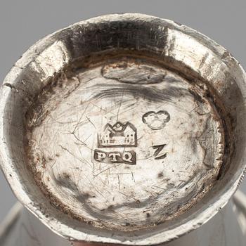 BÄGARE, silver, Finland, Tavastehus 1782, Petter Törnqvist. Vikt 52 g.