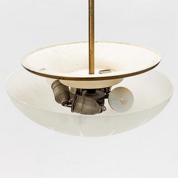 A glass ceiling light, 1930's/40's.