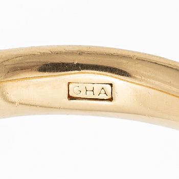 Ring, 18K gold with a brilliant-cut diamond.