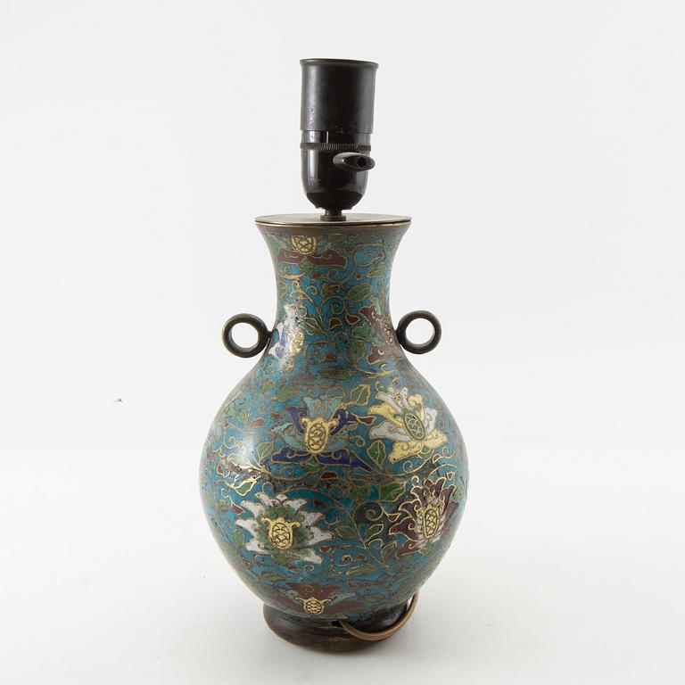 Bordslampa/Vas Kina Cloisonné omkring 1900.