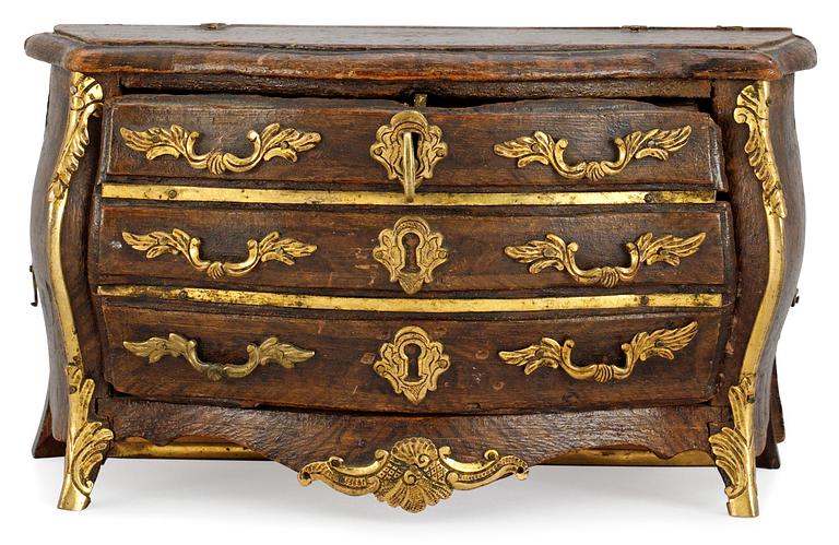 A Swedish Rococo 18th century miniature commode.