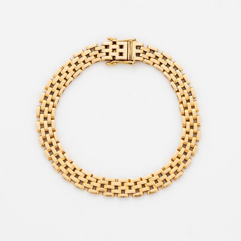 Armlänk, 18K guld, korridorlänk.
