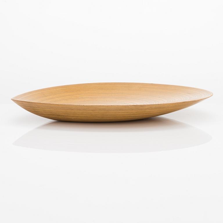 Tapio Wirkkala, a plywood dish, signed TW.