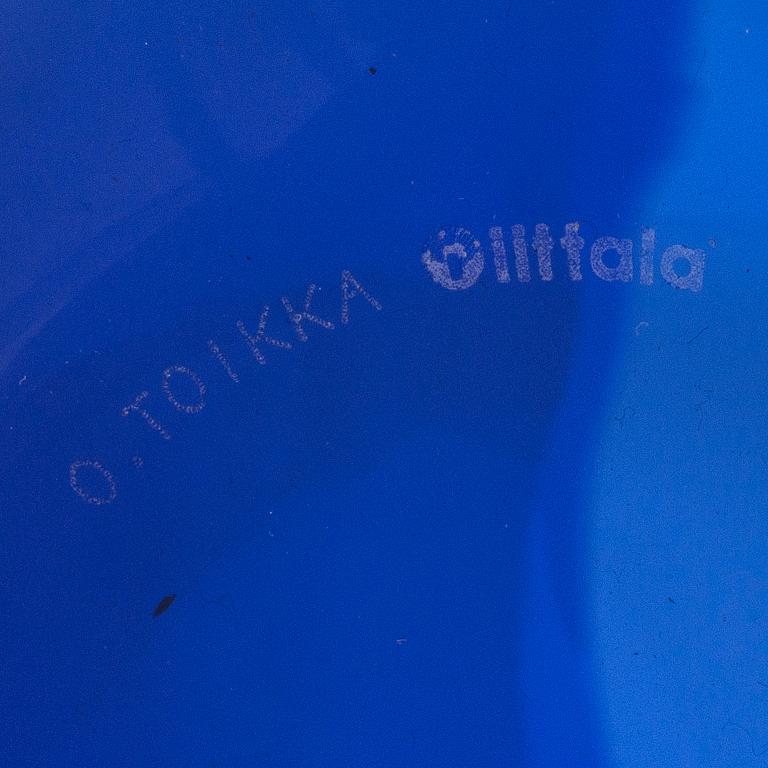 OIVA TOIKKA, SKÅL, glas, jubileumsskål Suomi Finland 90 år. Signerad O. Toikka, märkt Iittala.