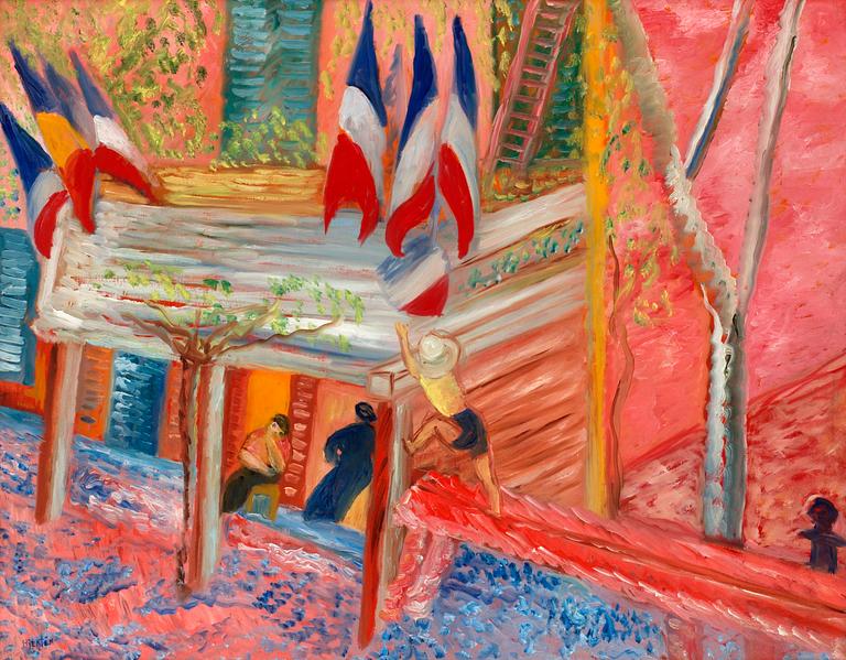 Sigrid Hjertén, Vid torget i Cassis, den 14 juli.